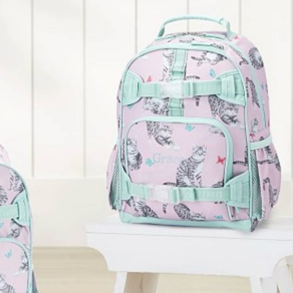 Pink and Mint pottery barn Mackenzie Kitty Backpack Kids Backpack
